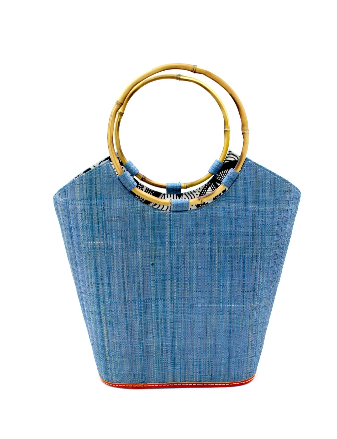 Madagascar Tote -Bamboo Handle -Denim