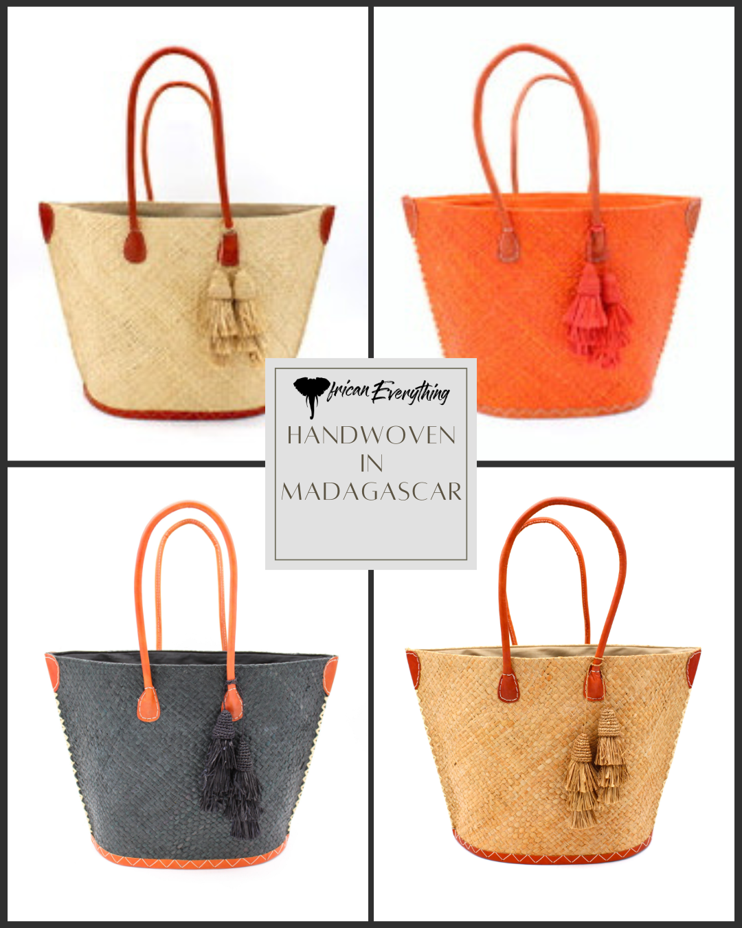 Madagascar Double Woven Tote -Latte