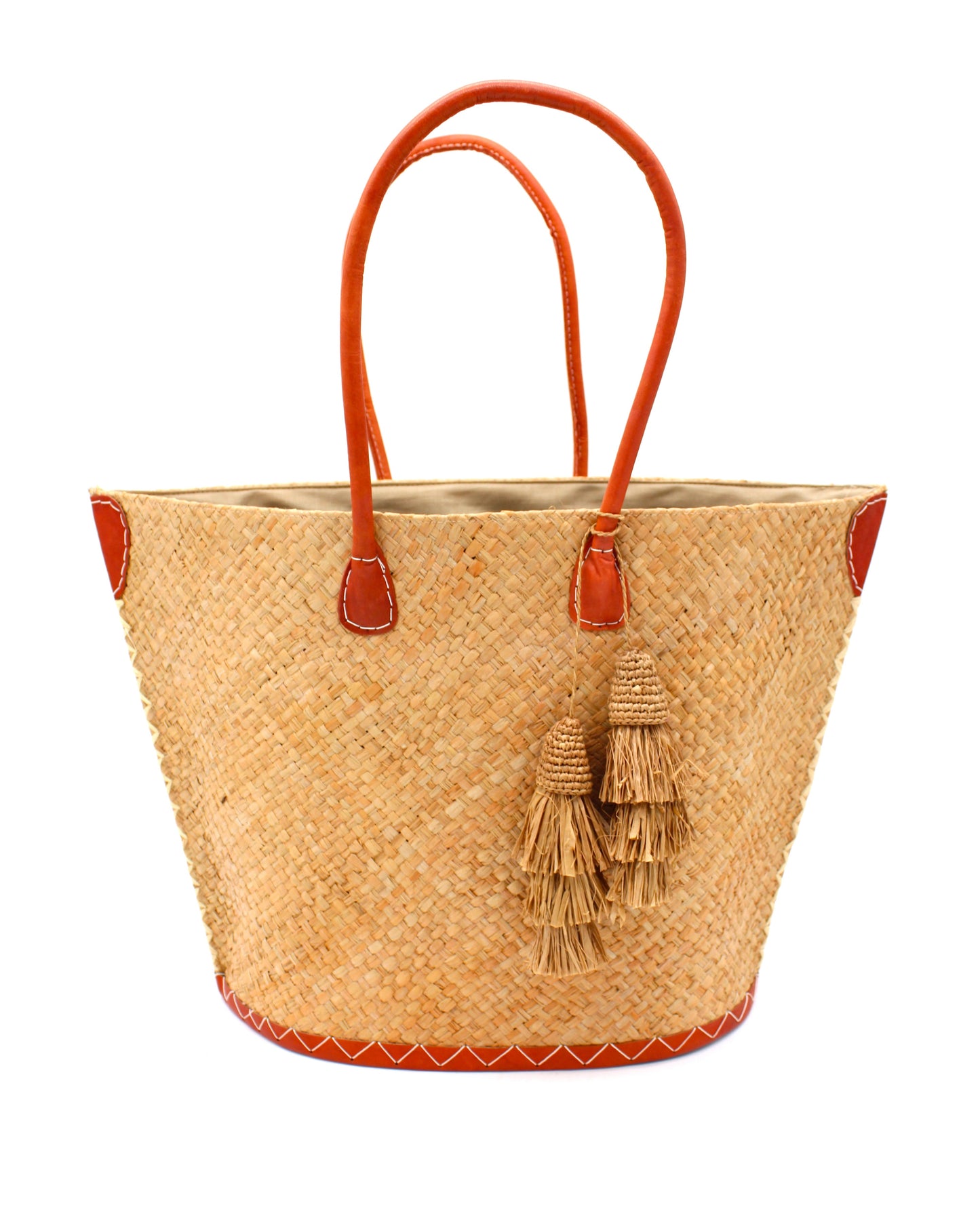 Madagascar Double Woven Tote -Latte