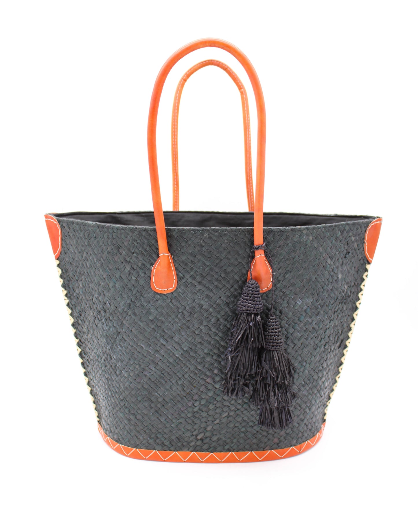 Madagascar Double Woven Tote -Black
