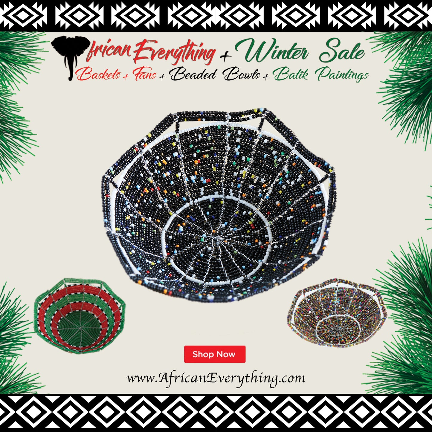 Kenyan Beaded Bowl - KBB12020319
