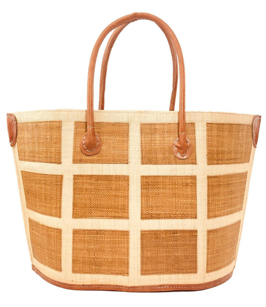 Madagascar Square Tote - Beige
