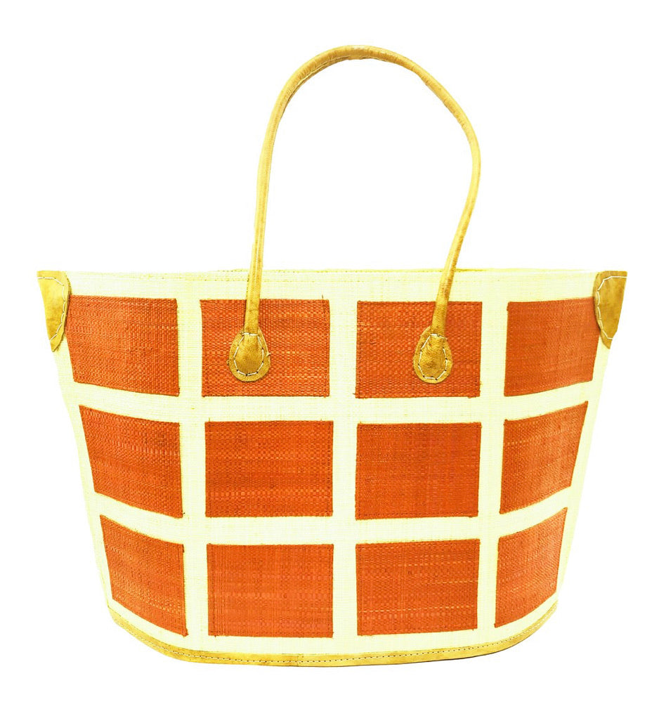 Madagascar Square Tote - Orange