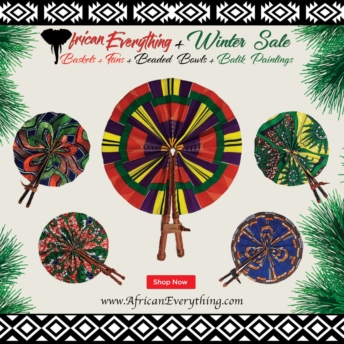2 African Clothed Fans Winter Gift Special