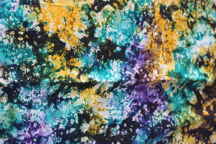 African Fabric - Hand Dyed Batik - 4 Yard Piece
