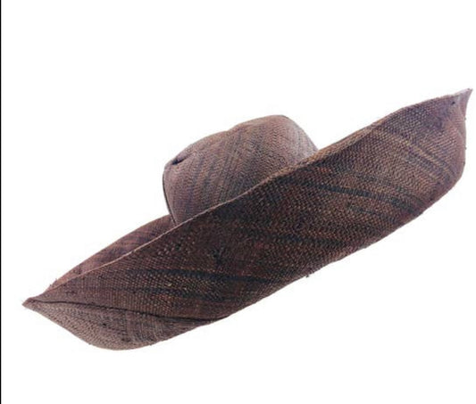 Madagascar Palm Leaf Hat -Black