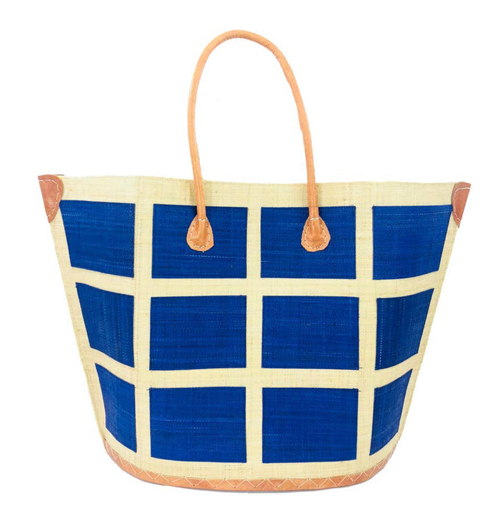 Madagascar Square Tote - Blue
