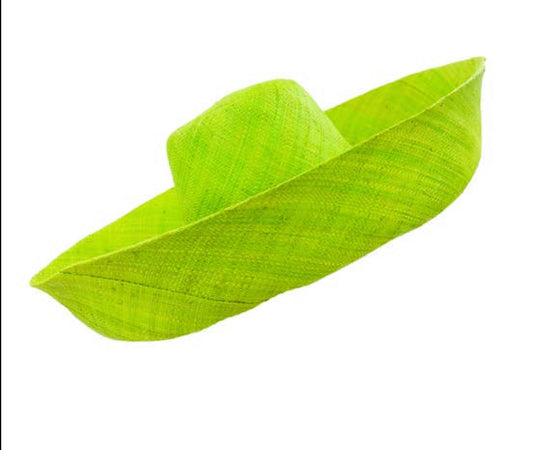 Madagascar Palm Leaf Hat -Lime