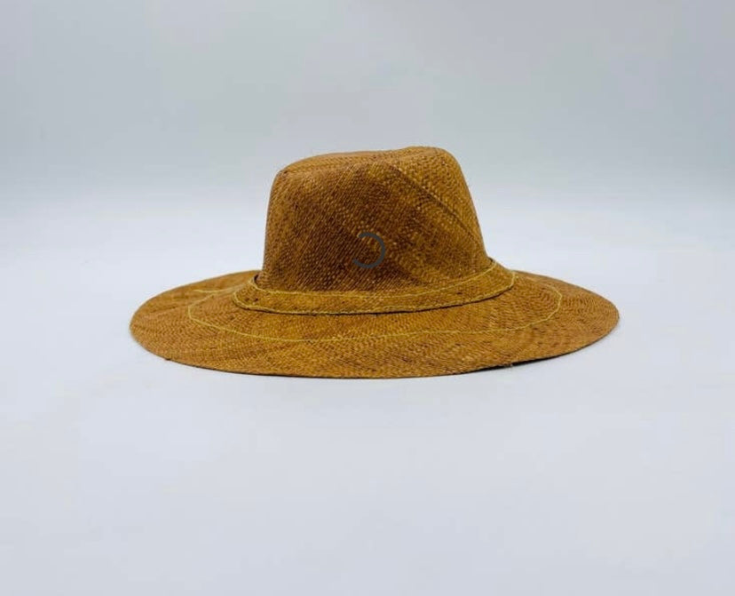 Madagascar Palm Leaf Hat 3inch Brim Tan
