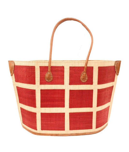 Madagascar Square Tote - Red