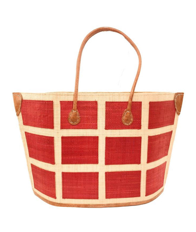 Madagascar Square Tote - Red