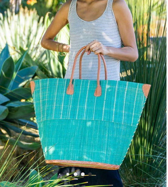 Madagascar Tote - Aqua