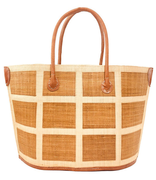 Madagascar Square Tote - Beige