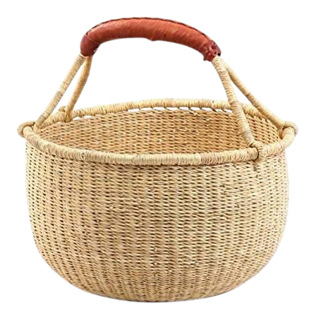 African Round Bolga Basket - GRB6150118
