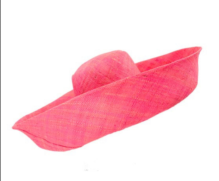 Madagascar Palm Leaf Hat -Pink