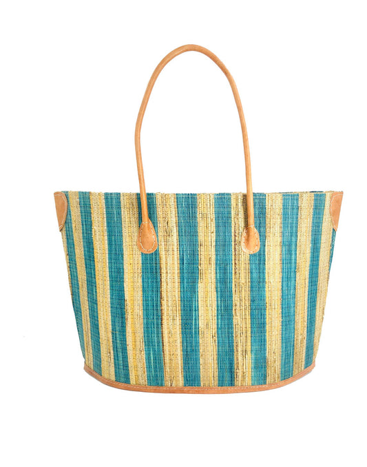 Madagascar Stripe Tote -Blue