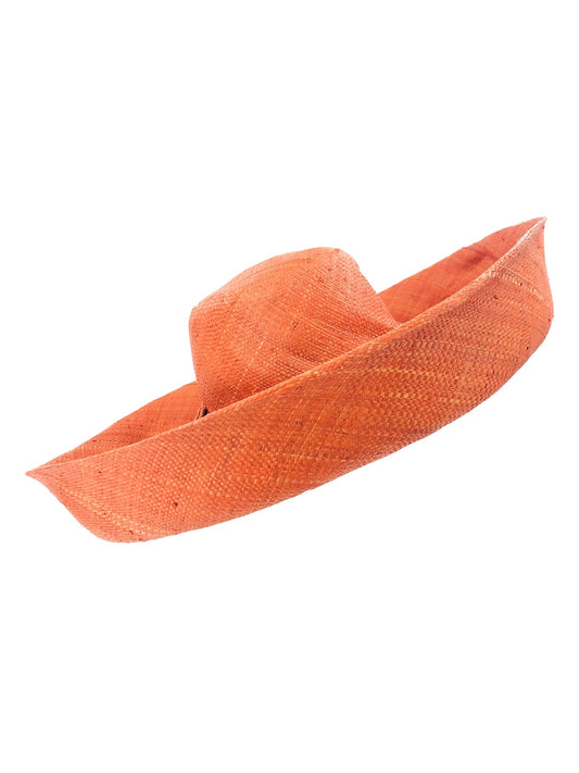 Madagascar Palm Leaf Hat -Salmon