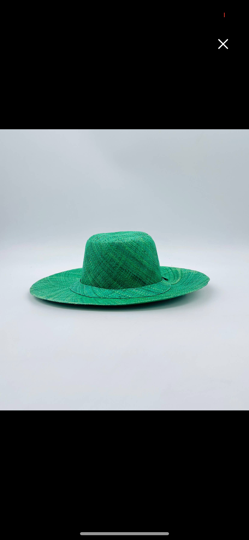 Madagascar Palm Leaf Hat 3inch Brim Green