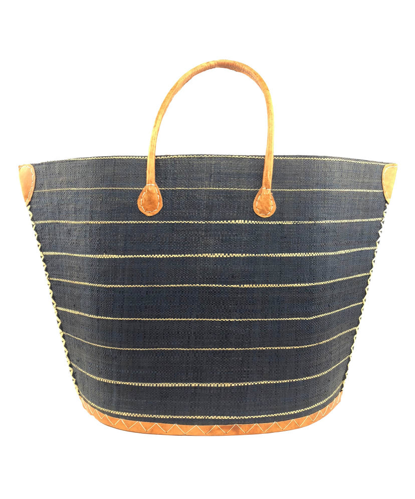 Madagascar Large Tote - Black Line