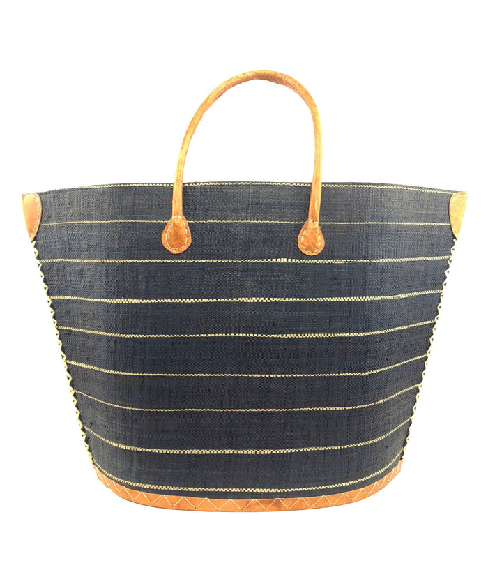 Madagascar Large Tote - Black Line