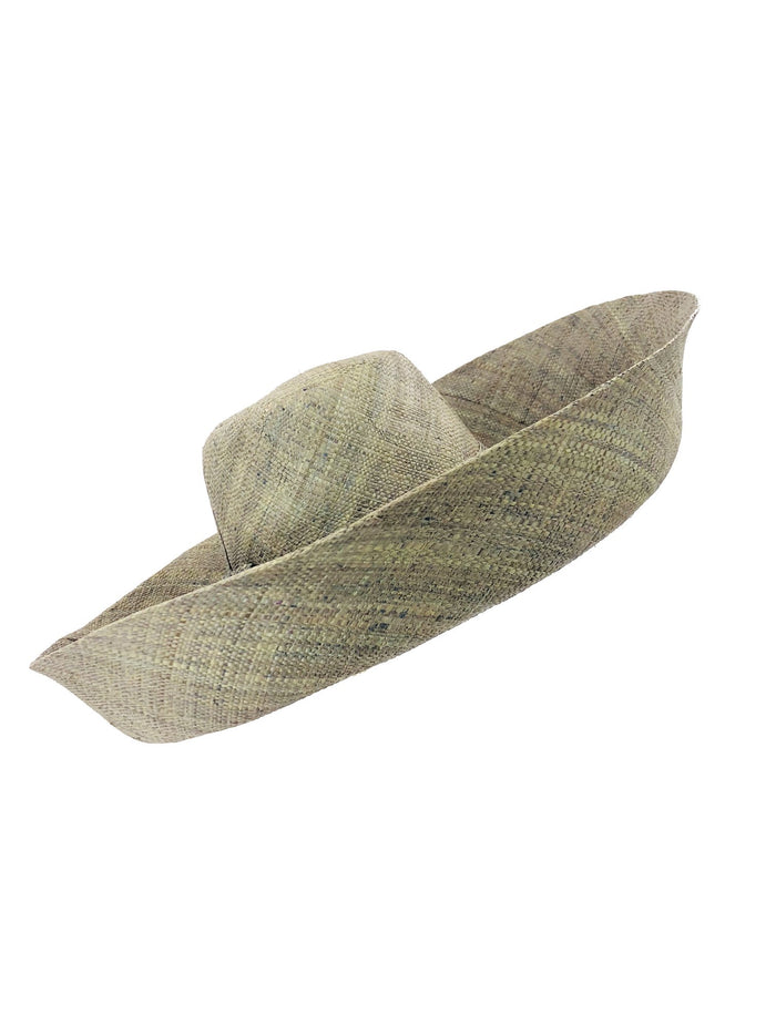 Madagascar Palm Leaf Hat -Gray
