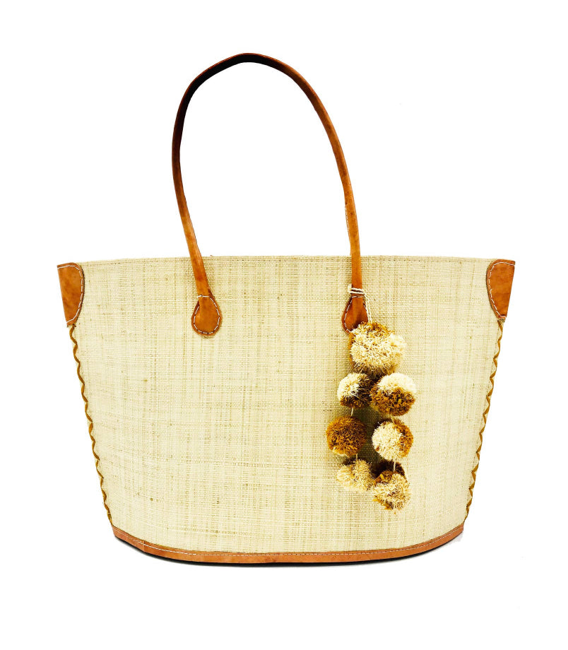 Madagascar Large Tote - Natural