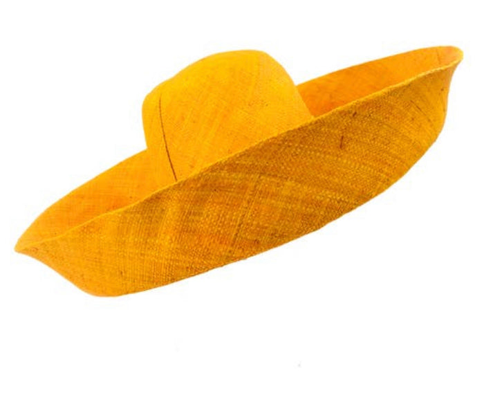 Madagascar Palm Leaf Hat -Saffron